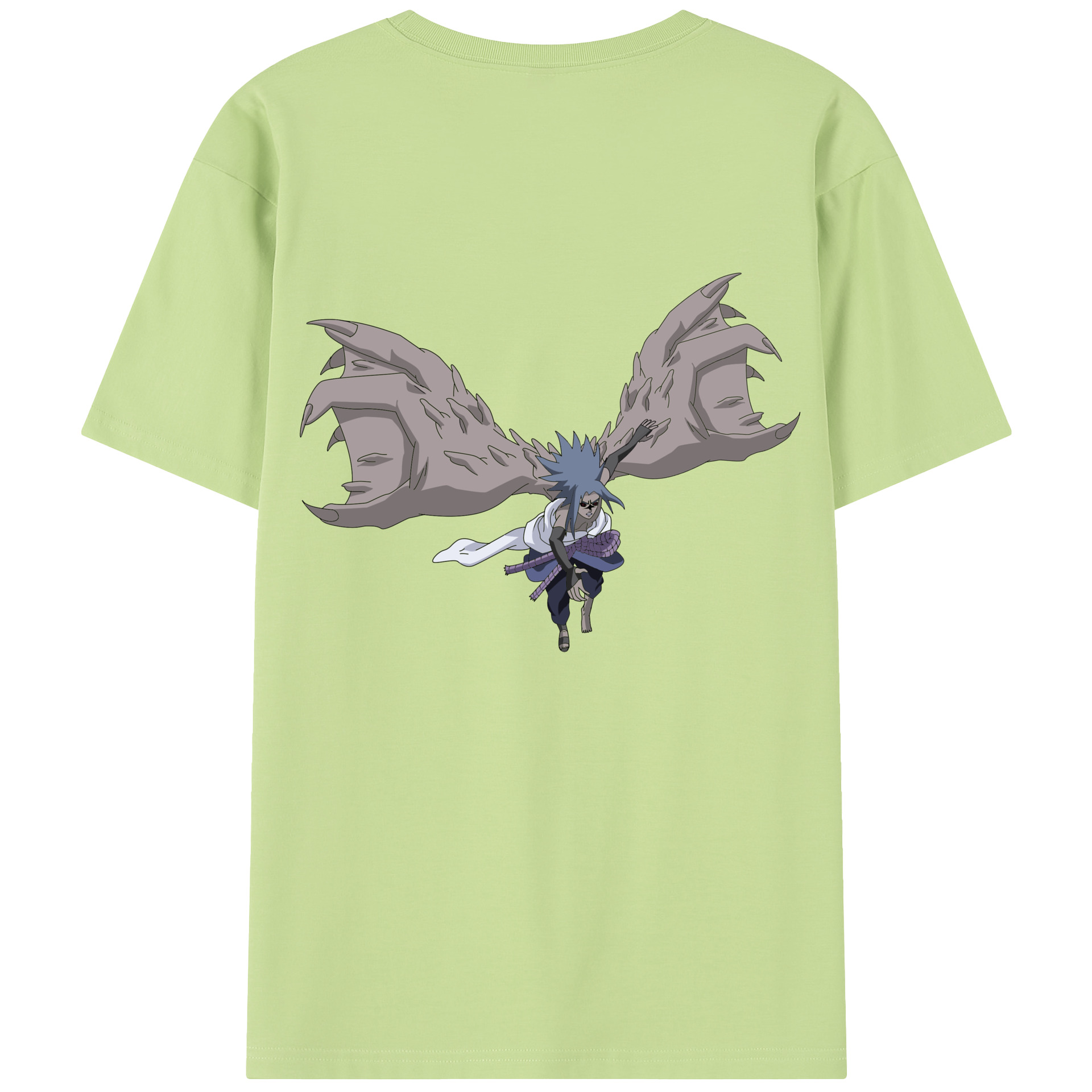 （画像用） NARUTO -ナルト- うちは サスケ Uchiha Sasuke 綿100％半袖Tシャツ（背面プリント）